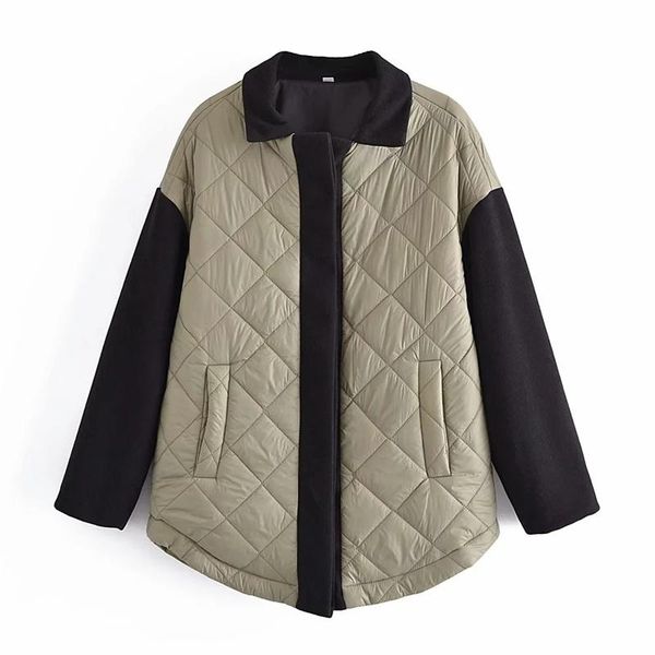 women's jackets woman casual green loose patchwork down 2021 autumn fashion female turndown collar warm jacket ladies oversized outwear, Black;brown
women's jackets woman casual green loose patchwork down 2021 autumn fashion female turndown collar warm jacket ladies oversized outwear, Black;brown