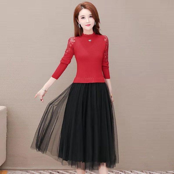 casual dresses women 2021 autumn winter fashion patchwork knitted dress female elegant sweater ladies long sleeve vestidos d142, Black;gray
casual dresses women 2021 autumn winter fashion patchwork knitted dress female elegant sweater ladies long sleeve vestidos d142, Black;gray