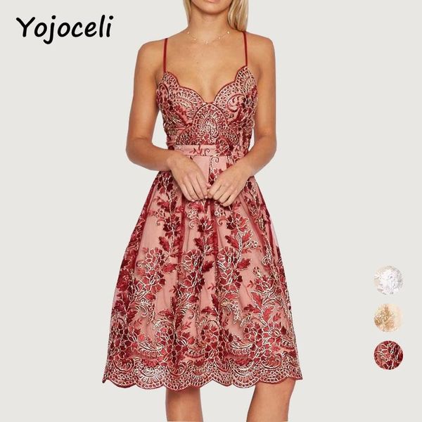 casual dresses yojoceli v neck embroidery lace party brand dress women floral formal strap white vestidos elegant knee length, Black;gray
casual dresses yojoceli v neck embroidery lace party brand dress women floral formal strap white vestidos elegant knee length, Black;gray