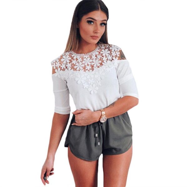 women's t-shirt women t-shirts fashion lace patchwork off shoulder hollow out half sleeve summer 2021 ladies female, White
women's t-shirt women t-shirts fashion lace patchwork off shoulder hollow out half sleeve summer 2021 ladies female, White