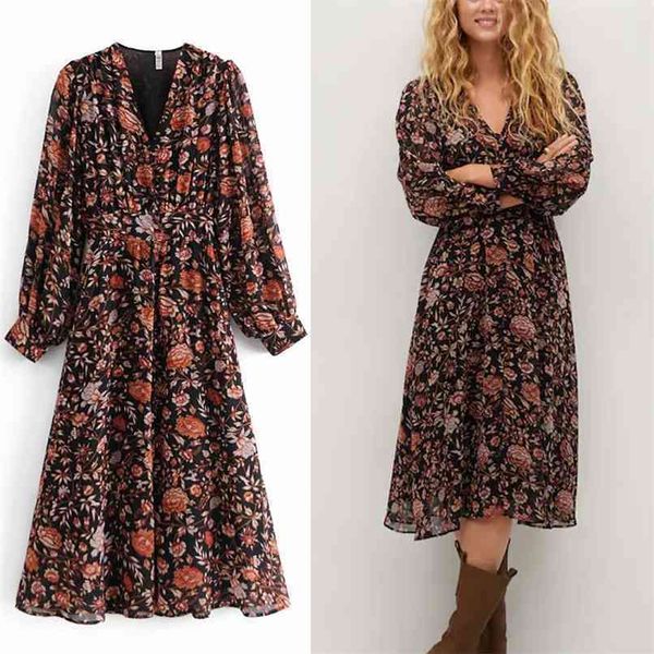 chiffon floral print midi dress women elegant long sleeve pleated party dresses woman chic inner lining vintage vestido 210524, Black;gray
chiffon floral print midi dress women elegant long sleeve pleated party dresses woman chic inner lining vintage vestido 210524, Black;gray