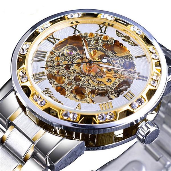 wristwatches retro punk fashion casual classic business watch hollow rhinestone men's manual mechanical, Slivery;brown
wristwatches retro punk fashion casual classic business watch hollow rhinestone men's manual mechanical, Slivery;brown