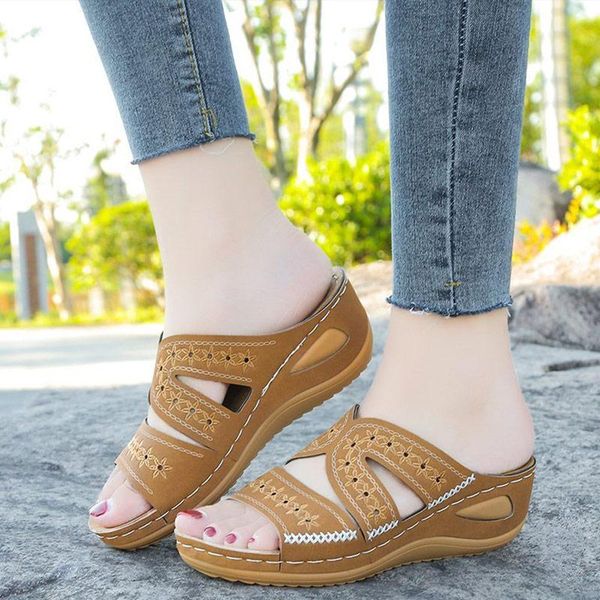 women's wedge slippers ladies casual soft woman shoes comfy platform sole comfortable sandal outdoor summer female footwear 2021, Black
women's wedge slippers ladies casual soft woman shoes comfy platform sole comfortable sandal outdoor summer female footwear 2021, Black