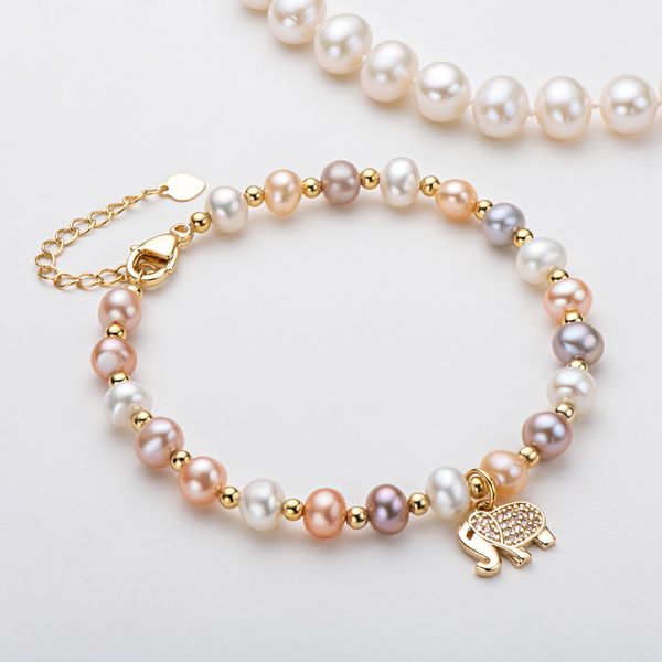 lnngy 14k gold filled bracelet 4.5-6.5mm natural freshwater oval pearl lovely elephant charm bracelet women wedding jewelry giftg, Black
lnngy 14k gold filled bracelet 4.5-6.5mm natural freshwater oval pearl lovely elephant charm bracelet women wedding jewelry giftg, Black