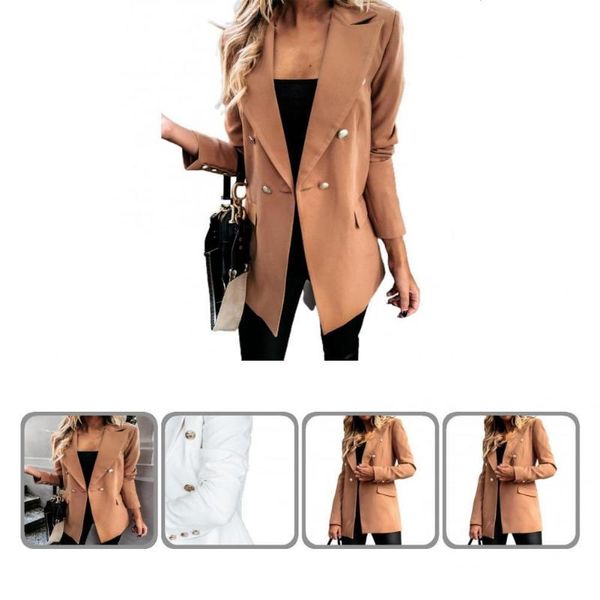 women's suits & blazers slim stylish pure color buttons blazer women long sleeve for dating, White;black
women's suits & blazers slim stylish pure color buttons blazer women long sleeve for dating, White;black