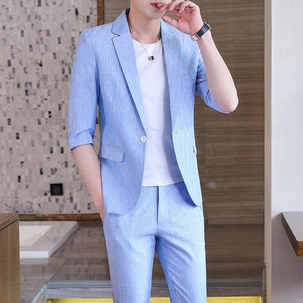 summer suit medium sleeve men's half british blazer jacket trend cool and handsome clothing m-3xl suits & blazers, White;black
summer suit medium sleeve men's half british blazer jacket trend cool and handsome clothing m-3xl suits & blazers, White;black