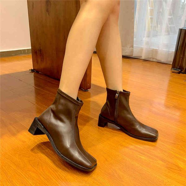 sandals fashion short boots square toe ankle sides zipper thick mid heels martin woman black/brown py62
sandals fashion short boots square toe ankle sides zipper thick mid heels martin woman black/brown py62