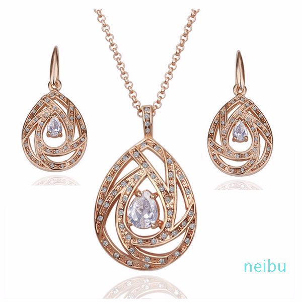 classical 18k rose gold plated fashion women jewelry sets genuine austria crystal pendant necklace drop earring for women s071, Silver
classical 18k rose gold plated fashion women jewelry sets genuine austria crystal pendant necklace drop earring for women s071, Silver