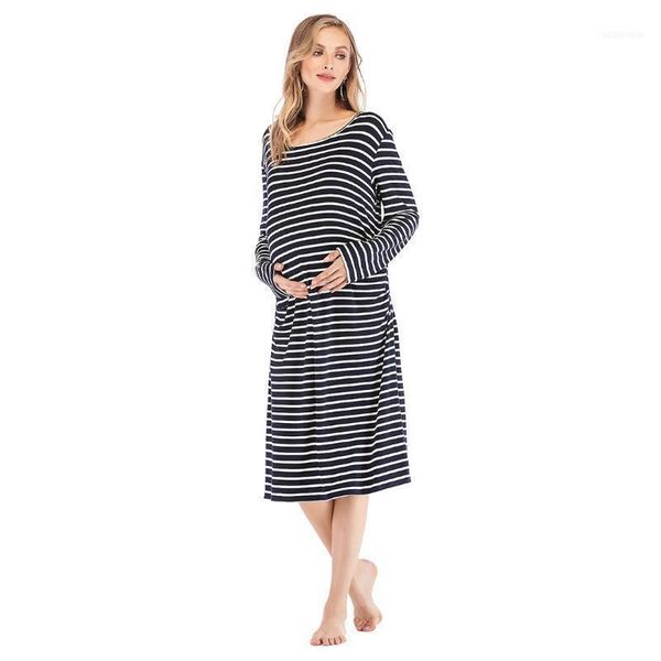 maternity cotton dress long-sleeved summer for pregnant women pregnancy striped loose soft po shoot1, White
maternity cotton dress long-sleeved summer for pregnant women pregnancy striped loose soft po shoot1, White