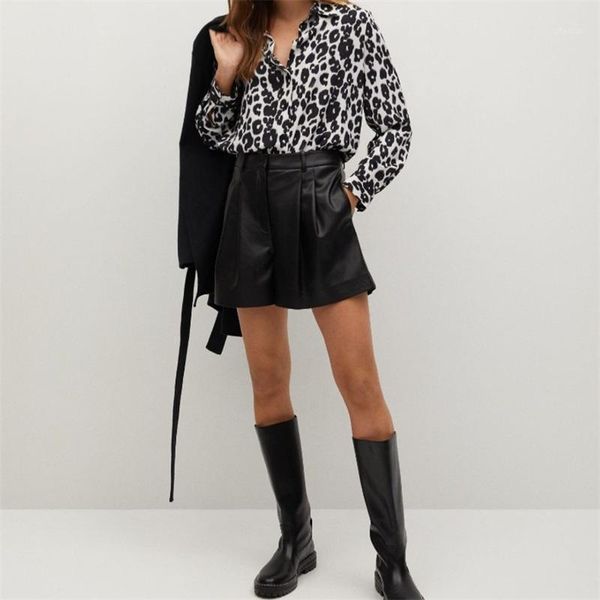 women 2021 fashion leopard print loose blouses vintage long sleeve button-up female shirts blusas chic women's &, White
women 2021 fashion leopard print loose blouses vintage long sleeve button-up female shirts blusas chic women's &, White
