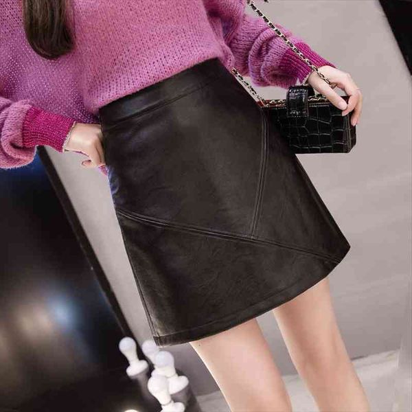 fashion pu leather autumn womens skirts winter high waist a- line woman mujer faldas saias mulher, Black
fashion pu leather autumn womens skirts winter high waist a- line woman mujer faldas saias mulher, Black