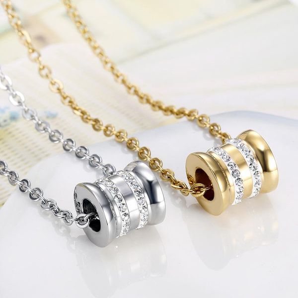 pendant necklaces cylindrical zircon for women men stainless steel necklace fashion jewelry, Silver
pendant necklaces cylindrical zircon for women men stainless steel necklace fashion jewelry, Silver