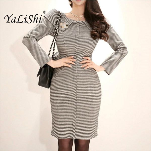 casual dresses spring women plaid pencil dress 2021 plus size black full sleeve o-neck suit knee-length elegant office work lady, Black;gray
casual dresses spring women plaid pencil dress 2021 plus size black full sleeve o-neck suit knee-length elegant office work lady, Black;gray
