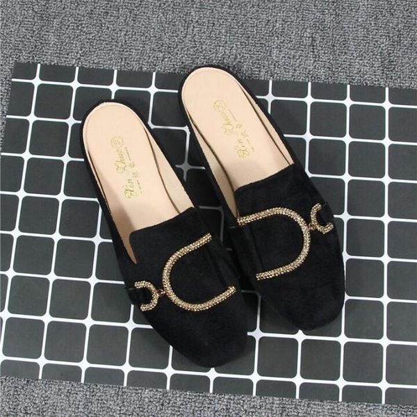 slippers summer autumn baotou flat woman slip on half shoes loafers mules flip flops plus size 31-44, Black
slippers summer autumn baotou flat woman slip on half shoes loafers mules flip flops plus size 31-44, Black
