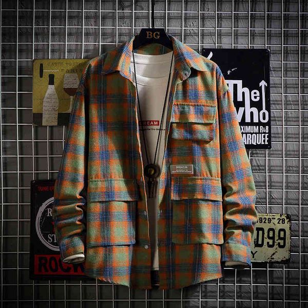 men's jackets mark spring long sleeves new flannel collar korea shirt-style shirt for male plaid harajuku clothes 2o7i, Black;brown
men's jackets mark spring long sleeves new flannel collar korea shirt-style shirt for male plaid harajuku clothes 2o7i, Black;brown