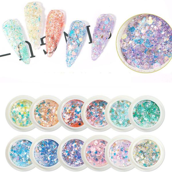nail glitter 1pc holographic mermaid flakes shiny iridescent chunky sequins hexagon mixed ultra-thin colorful cosmetic, Silver;gold
nail glitter 1pc holographic mermaid flakes shiny iridescent chunky sequins hexagon mixed ultra-thin colorful cosmetic, Silver;gold