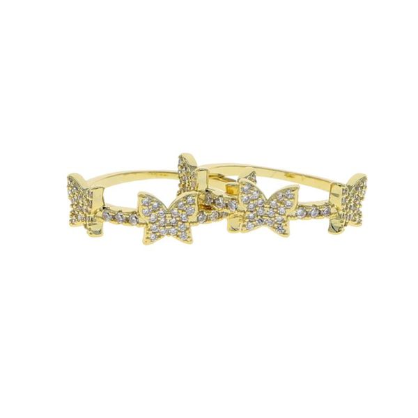 wedding rings gold color delicate animal 3pc butterfly band ring with bling clear cz paved for women minimal fashion jewelry wholesale, Slivery;golden
wedding rings gold color delicate animal 3pc butterfly band ring with bling clear cz paved for women minimal fashion jewelry wholesale, Slivery;golden