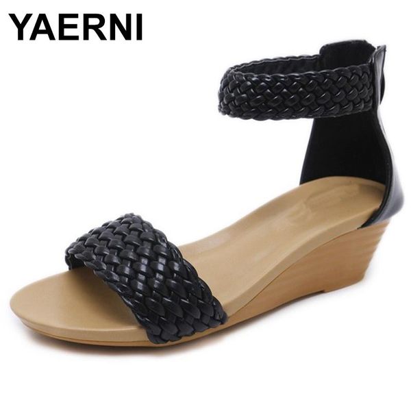 dress shoes yaerni2021 summer women wedge gladiator sandals open toe bohemia weave beach high heels black brown 35-42
dress shoes yaerni2021 summer women wedge gladiator sandals open toe bohemia weave beach high heels black brown 35-42