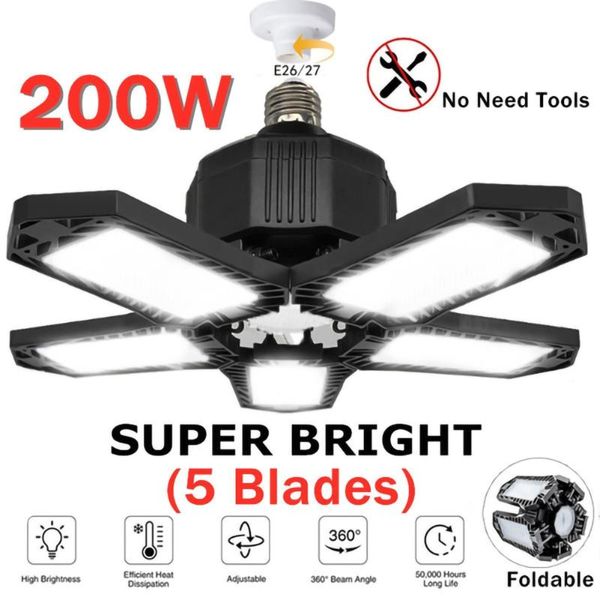 ceiling lights 200w led garage light 360 degrees deformable for home warehouse workshop folding 5 leaf deformation lamp
ceiling lights 200w led garage light 360 degrees deformable for home warehouse workshop folding 5 leaf deformation lamp