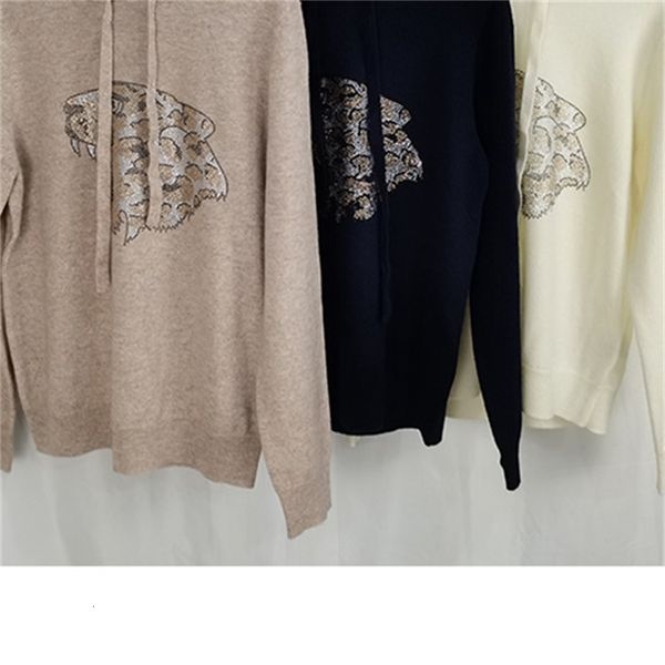 sweater 2021 autumn and winter solid color round neck hooded rhinestone warm all-match women's knitted 0n0e, White;black
sweater 2021 autumn and winter solid color round neck hooded rhinestone warm all-match women's knitted 0n0e, White;black