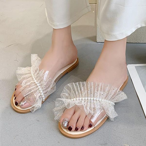 slippers rimocy summer string beads flat women 2021 fashion lace sequin transparent pvc sandals mujer non slip beach slides lady, Black
slippers rimocy summer string beads flat women 2021 fashion lace sequin transparent pvc sandals mujer non slip beach slides lady, Black