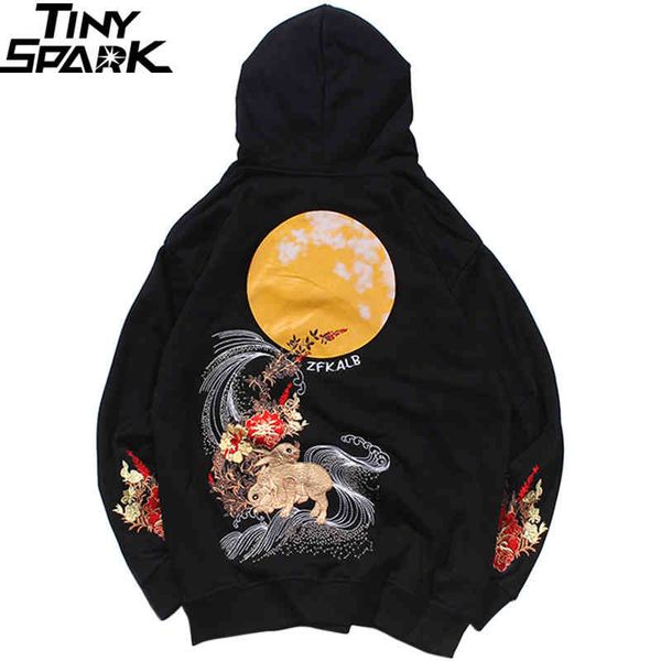 2021 men hip hop sweatshirt embroidered floral moon rabbit harajuku streetwear hoodie pullover cotton autumn hipster, Black
2021 men hip hop sweatshirt embroidered floral moon rabbit harajuku streetwear hoodie pullover cotton autumn hipster, Black