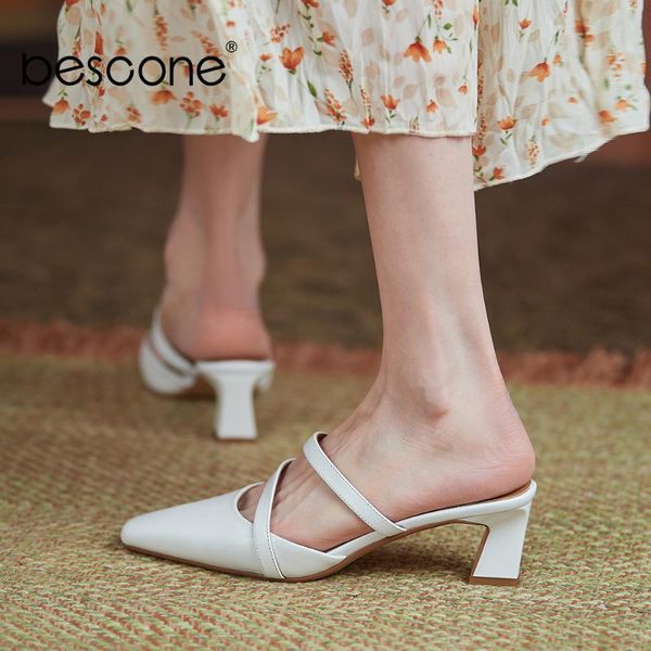 convenient women slippers cowhide square heel head concise shallow sandals outside casual women's shoes bo994, Black
convenient women slippers cowhide square heel head concise shallow sandals outside casual women's shoes bo994, Black