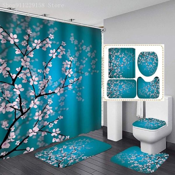 japanese floral traditional chinese painting cherry blossom on twig shower curtain set 4 pieces blue background bathroom decor curtains
japanese floral traditional chinese painting cherry blossom on twig shower curtain set 4 pieces blue background bathroom decor curtains