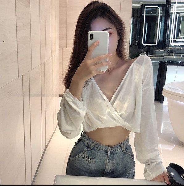 2021 new t-shirt, long sleeve v-neck, women's wear, bare back, loose, open navel, shorts, durable, new, fall 88im, White
2021 new t-shirt, long sleeve v-neck, women's wear, bare back, loose, open navel, shorts, durable, new, fall 88im, White