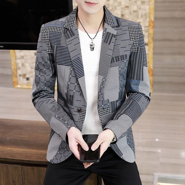 men's suits & blazers men fine fit office printing blazer solid fashion jacket wedding casual male jhx1, White;black
men's suits & blazers men fine fit office printing blazer solid fashion jacket wedding casual male jhx1, White;black