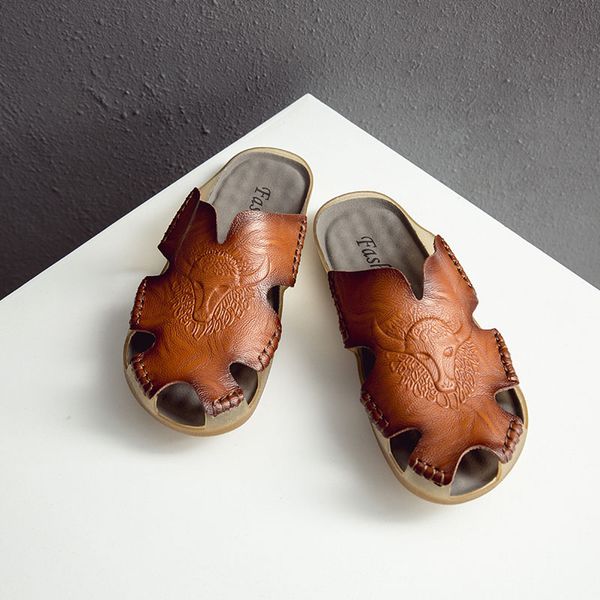 summer men slides breathable genuine leathe mens sandals soft casual shoes comfortable flats man roman style beach sandals, Black
summer men slides breathable genuine leathe mens sandals soft casual shoes comfortable flats man roman style beach sandals, Black