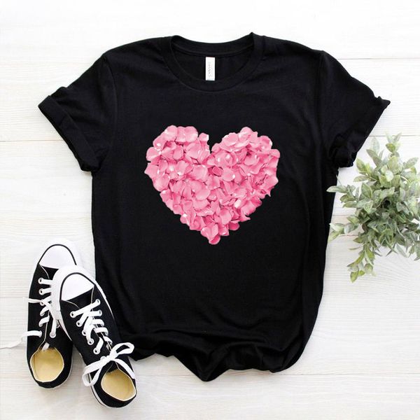women's t-shirt summer large size 3xl pink floral heart print female tshirts loose casual basic ladies all-match tee 210518, White
women's t-shirt summer large size 3xl pink floral heart print female tshirts loose casual basic ladies all-match tee 210518, White