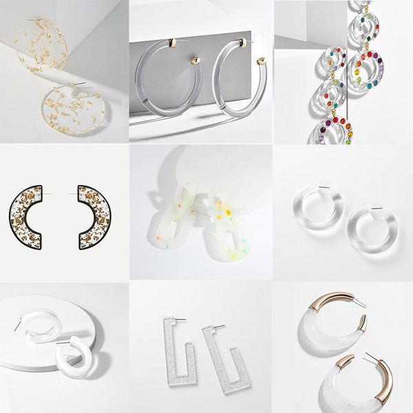 dangle & chandelier multi-shape transparent geometric acrylic resin earrings for women round square metal korean drop earring bohemia jewelr, Silver
dangle & chandelier multi-shape transparent geometric acrylic resin earrings for women round square metal korean drop earring bohemia jewelr, Silver