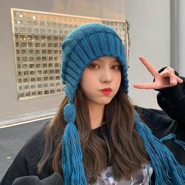 beanie/skull caps winter warm tassel knit hat harajuku women skullies knitted fashion thick cap autumn hip hop beanies for, Blue;gray
beanie/skull caps winter warm tassel knit hat harajuku women skullies knitted fashion thick cap autumn hip hop beanies for, Blue;gray