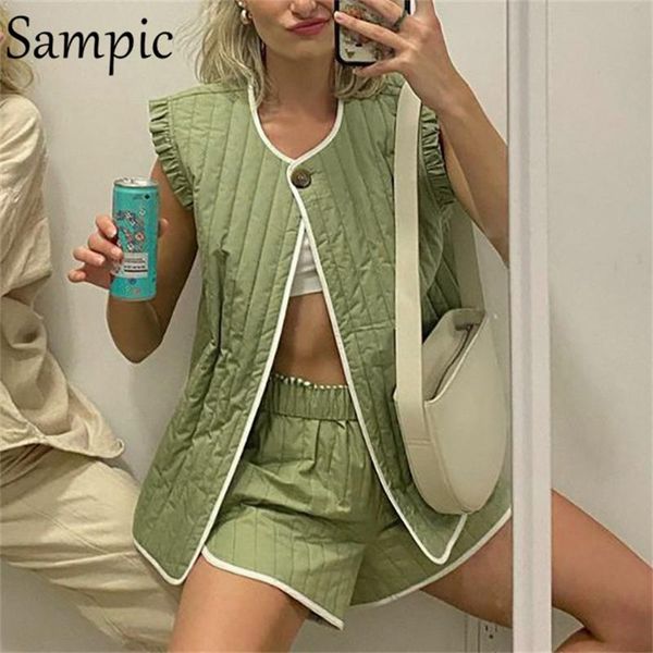 women's tracksuits sampic casual tracksuit women 2021 fashion y2k shorts set winter sleeveless vest coat and high waisted mini loose tw, Gray
women's tracksuits sampic casual tracksuit women 2021 fashion y2k shorts set winter sleeveless vest coat and high waisted mini loose tw, Gray