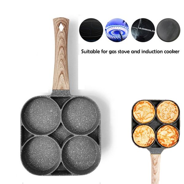 Non Stick Wok Four-Hole Frying Pan Thickened Omelet Pan Nonstick Egg Pancake Steak Pan Cooking Egg Pans Breakfast Maker Cookware
Non Stick Wok Four-Hole Frying Pan Thickened Omelet Pan Nonstick Egg Pancake Steak Pan Cooking Egg Pans Breakfast Maker Cookware