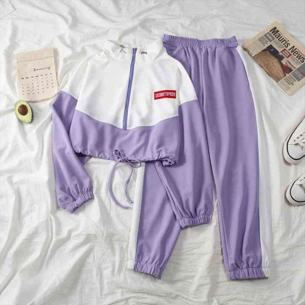 hit color sportswear womens loose two piece set summer long sleeve trouser set for hip hop tracksuit female tz13, Gray
hit color sportswear womens loose two piece set summer long sleeve trouser set for hip hop tracksuit female tz13, Gray