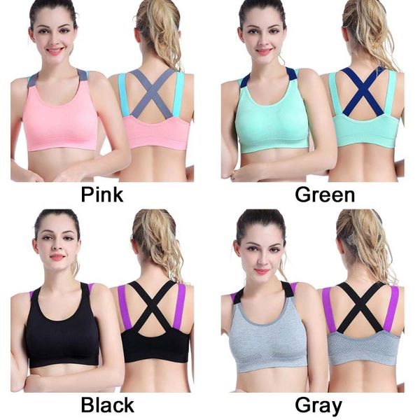gym clothing women sports bra for fitness push up cross straps yoga running femme active wear padded underwear crop female, White;black
gym clothing women sports bra for fitness push up cross straps yoga running femme active wear padded underwear crop female, White;black