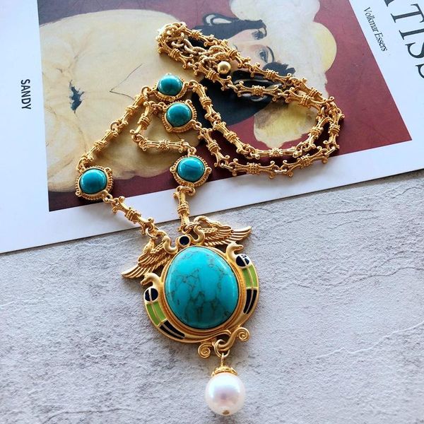 chains european and american 2021 fashion turquoise electroplating chain ladies necklaces retro elegant pendant necklace for women, Silver
chains european and american 2021 fashion turquoise electroplating chain ladies necklaces retro elegant pendant necklace for women, Silver