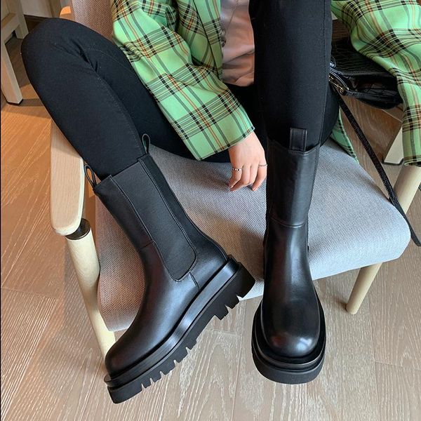 boots women solid genuine leather mid-calf fashion ladies motorcycle party shoes woman platform, Black
boots women solid genuine leather mid-calf fashion ladies motorcycle party shoes woman platform, Black
