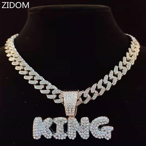 pendant necklaces men hip hop king letters necklace with 13mm miami cuban chain iced out bling hiphop male charm jewelry, Silver
pendant necklaces men hip hop king letters necklace with 13mm miami cuban chain iced out bling hiphop male charm jewelry, Silver