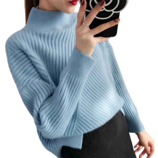 women autumn long sleeve sweater fashion mock neck solid stripe rib winter pullover cotton female jumper- women's sweaters, White;black
women autumn long sleeve sweater fashion mock neck solid stripe rib winter pullover cotton female jumper- women's sweaters, White;black