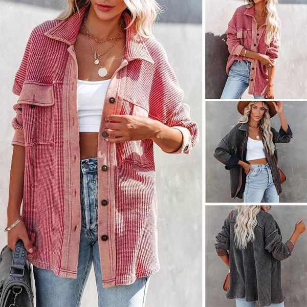 women's jackets autumn corduroy jacket women overshirt shirt for button leopard coat female outerwear t3i5, Black;brown
women's jackets autumn corduroy jacket women overshirt shirt for button leopard coat female outerwear t3i5, Black;brown