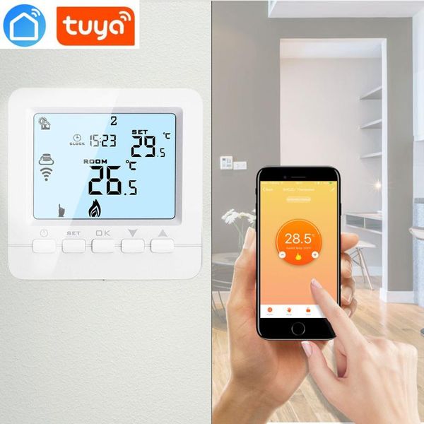 smart home control button wifi programmable thermostat echo alexa voice room temperature floor heating water 3a 100-240v tuya
smart home control button wifi programmable thermostat echo alexa voice room temperature floor heating water 3a 100-240v tuya