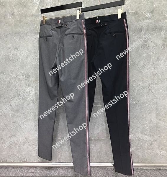tb fashion 2021 thom cropped men casual suit pants men's striped spring and autumn formal trousers, White;black
tb fashion 2021 thom cropped men casual suit pants men's striped spring and autumn formal trousers, White;black