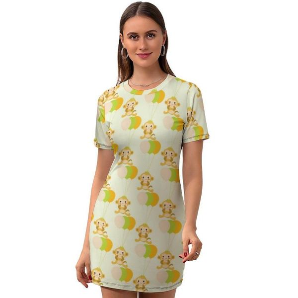 casual dresses monkey dress short sleeve pattern holiday bodycon women polyester one-piece, Black;gray
casual dresses monkey dress short sleeve pattern holiday bodycon women polyester one-piece, Black;gray