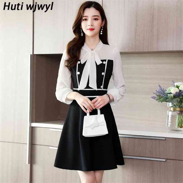 spring autumn black vintage short dress elegant women party casual mini vestidos plus size office lady bodycon dresses 210528, Black;gray
spring autumn black vintage short dress elegant women party casual mini vestidos plus size office lady bodycon dresses 210528, Black;gray