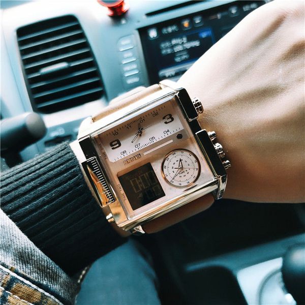 european and american fashion highend square watch mens large dial european and american fashion trend watch threetime sports multifunc, Slivery;brown
european and american fashion highend square watch mens large dial european and american fashion trend watch threetime sports multifunc, Slivery;brown