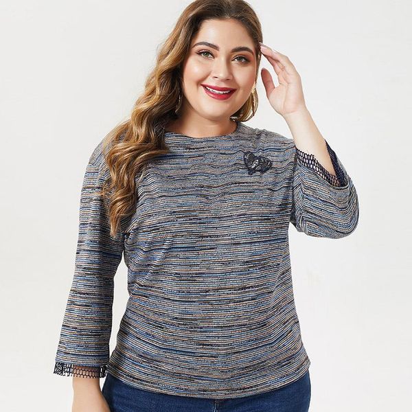 plus size t-shirt 2021 autumn womens long sleeve printed t shirt fashion ladies vintage elegant stripe mom, Black
plus size t-shirt 2021 autumn womens long sleeve printed t shirt fashion ladies vintage elegant stripe mom, Black