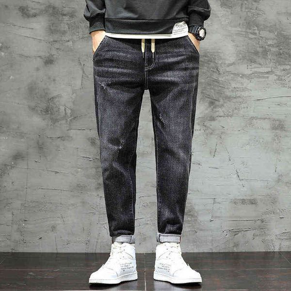 men's jeans fashion brand harlan autumn and winter style drawstring elastic waist large jeans loose small foot men's pants, Blue
men's jeans fashion brand harlan autumn and winter style drawstring elastic waist large jeans loose small foot men's pants, Blue